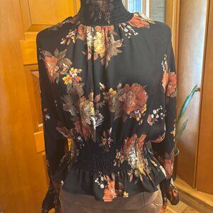 Beautiful Printed Black Blouse